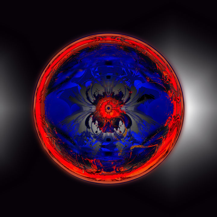 Digital Arts titled "Abstract planet 215" by Pascal Moulin, Original Artwork, 2D Digital Work