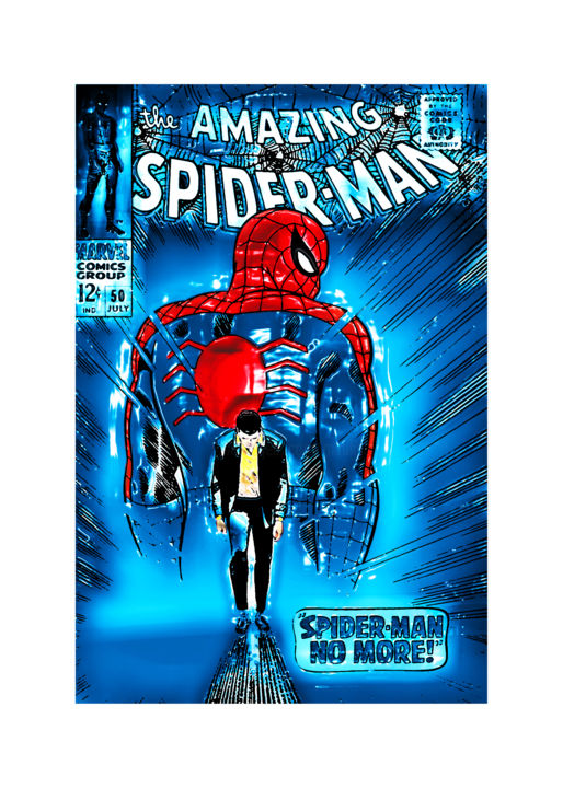 Arts numériques intitulée "The Amazing Spider-…" par Pascal Moulin, Œuvre d'art originale, Travail numérique 2D