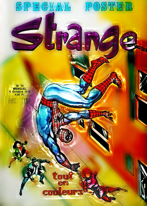 Arte digitale intitolato "Strange 70 revival" da Pascal Moulin, Opera d'arte originale, Lavoro digitale 2D