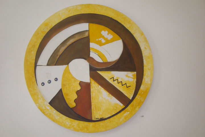 Painting titled "symbole-de-linfinie…" by Maimouna Diop, Original Artwork, Oil