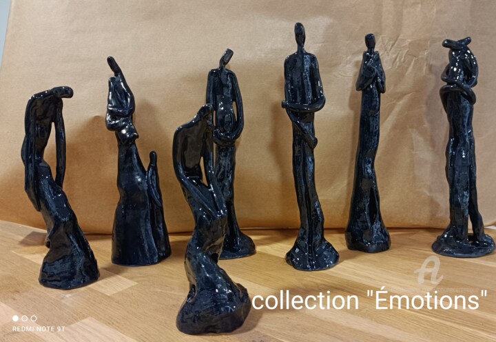 Sculpture intitulée "Emotions" par Moune Céramique, Œuvre d'art originale, Argile