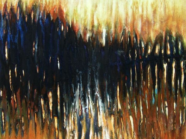 Peinture intitulée "lumière et obscurité" par Menara, Œuvre d'art originale