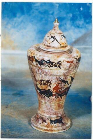 Painting titled "ceramique tassili" by Mourado, Original Artwork