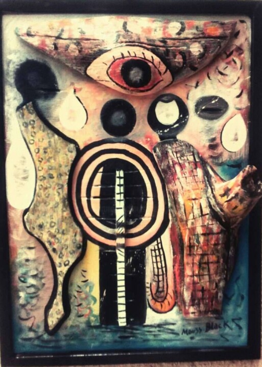 Painting titled "L'éducation" by Moussa Sawadogo, Original Artwork