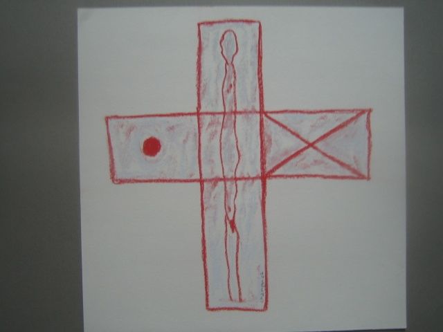 Peinture intitulée "croix" par Jean Champon, Œuvre d'art originale