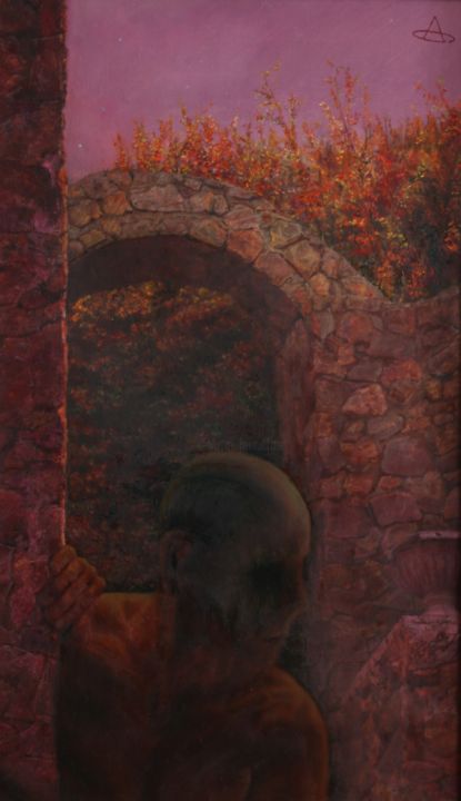 Painting titled "The Night Crawler" by Alexey Spirin, Original Art, Oil
