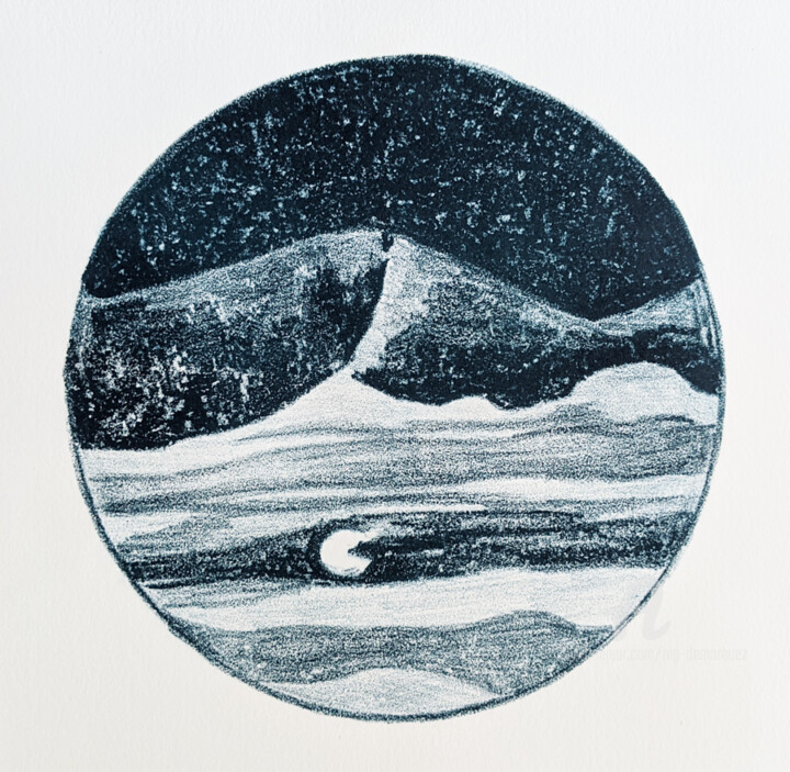 Dans La Magie De L'hiver, Printmaking by Marie-Paule Demarquez