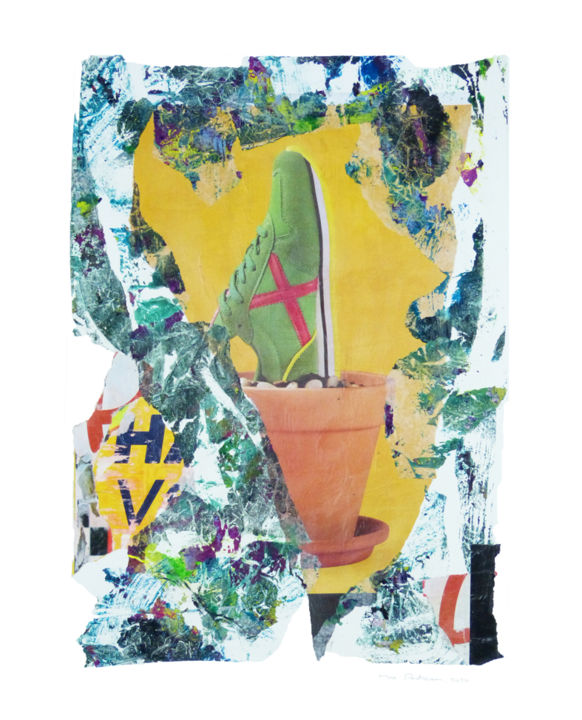 Collages getiteld "MURS DE BARCELONE" door Max Partezana, Origineel Kunstwerk, Collages