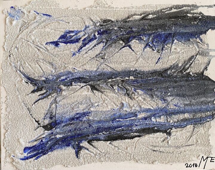 Malarstwo zatytułowany „Ouragan maritime” autorstwa Pierre-Emile Métrailler, Oryginalna praca, Akryl