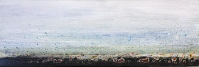 Peinture intitulée "algues bleu" par Marielle Bonnefoi-Peterson, Œuvre d'art originale, Huile