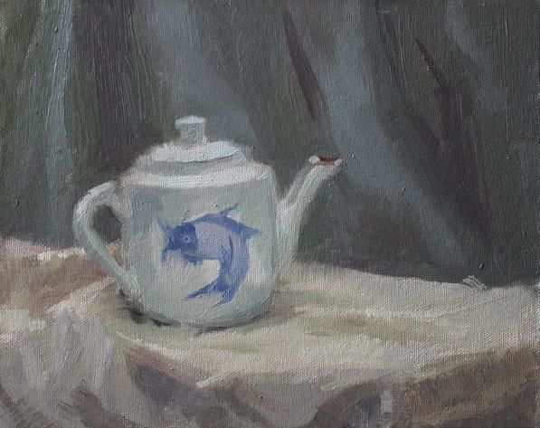 Painting titled "teapot" by Michael Pieczonka, Original Artwork