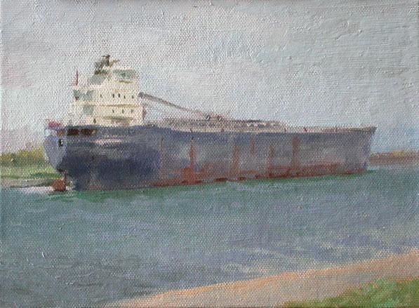 Painting titled "tanker" by Michael Pieczonka, Original Artwork