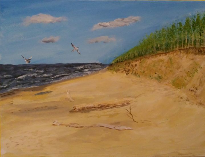 Painting titled "Sunny day at Stilo…" by Mirosława Porembska-Wojtowicz, Original Artwork, Acrylic
