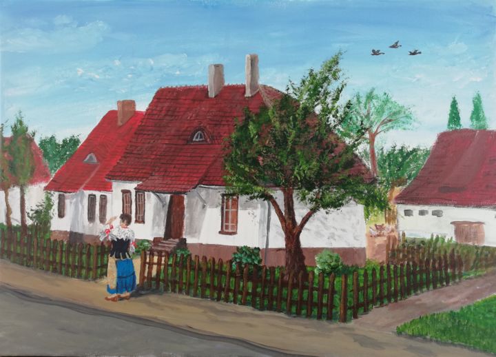 Painting titled "Silesian nostalgia" by Mirosława Porembska-Wojtowicz, Original Artwork, Acrylic