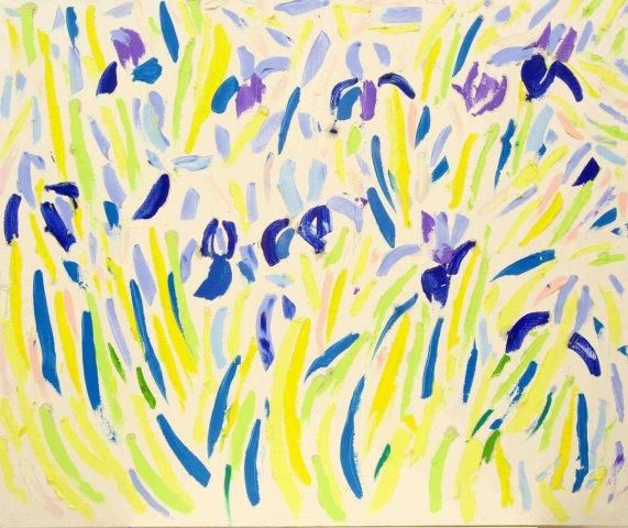 Pintura intitulada "Irises" por Maria Potapenkova, Obras de arte originais