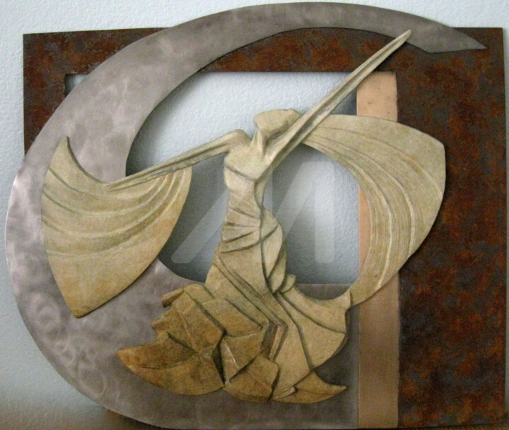 Sculpture titled "F" by Marie-Pierre Philippe-Lohézic (MPPL-ART), Original Art, Bronze