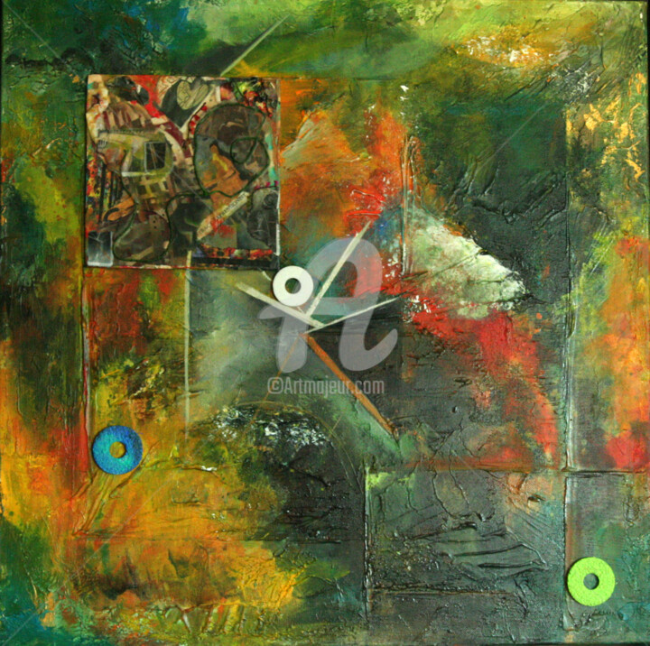 Painting titled "ABSTRACT EXPRESSION…" by Marie-Pierre Philippe-Lohézic (MPPL-ART), Original Artwork, Collages