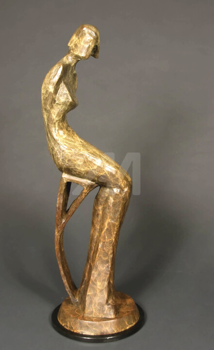 Sculpture titled "POSING" by Marie-Pierre Philippe-Lohézic (MPPL-ART), Original Artwork, Bronze