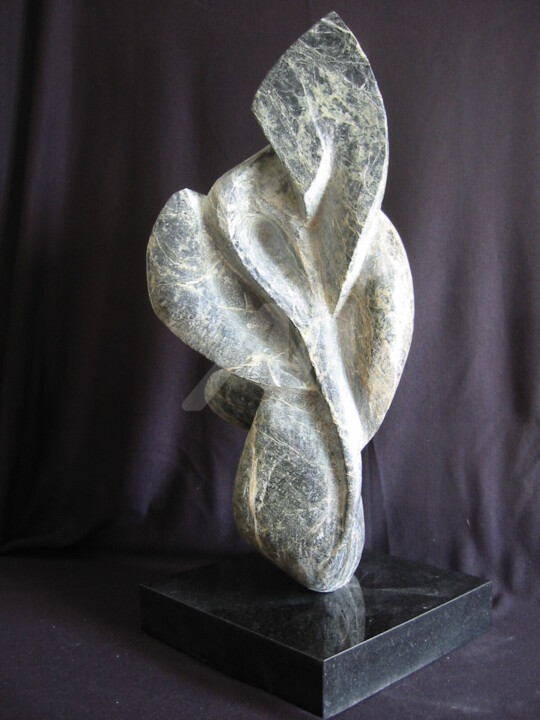 Sculpture titled "SWIRLING" by Marie-Pierre Philippe-Lohézic (MPPL-ART), Original Art, Stone