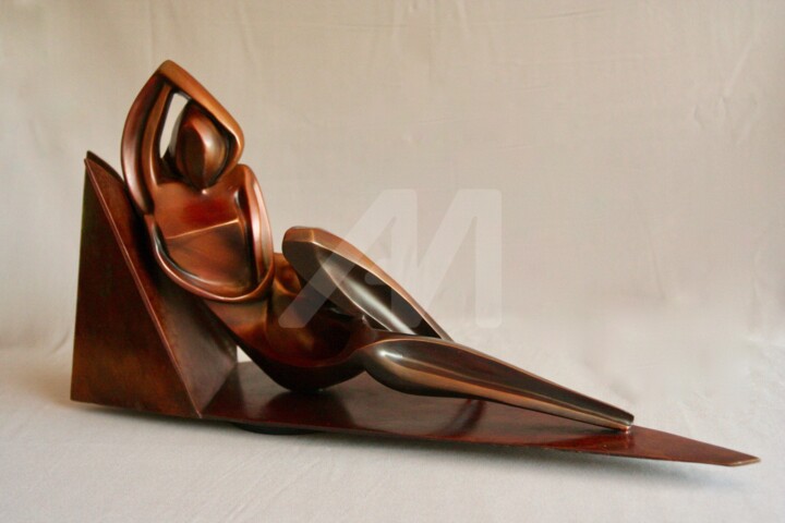 Sculpture titled "SERENITY" by Marie-Pierre Philippe-Lohézic (MPPL-ART), Original Artwork, Bronze