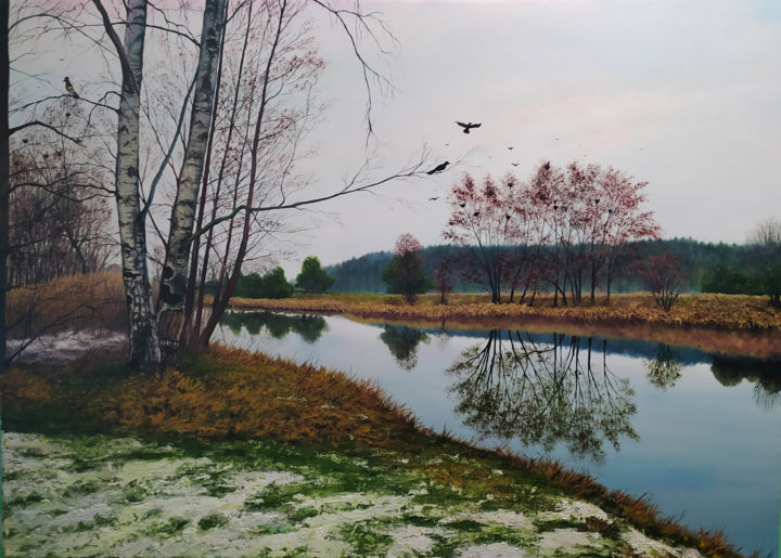 Картина под названием ""Ранняя весна"" - Руслан Юрьев, Подлинное произведение искусства, Масло