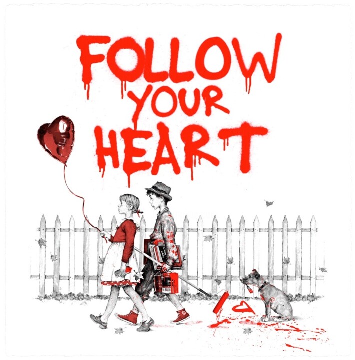 Printmaking titled "I’m Yours – Follow…" by Mr. Brainwash, Original Artwork, Lithography