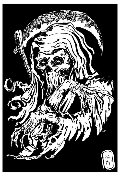 Drawing titled "Death" by Mr_lucassss, Original Artwork, Ink