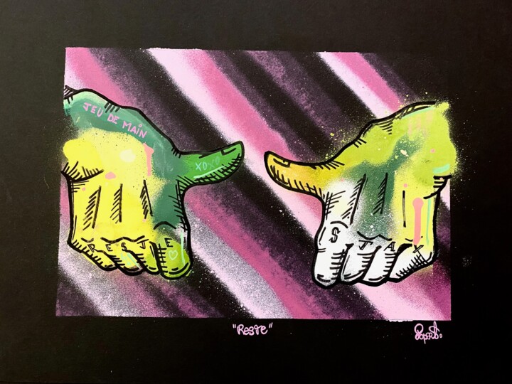 Painting titled "Reste" by Mr Popart, Original Artwork, Acrylic