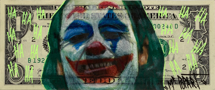 Dessin intitulée "Joker - HA HA HA" par Mr Popart, Œuvre d'art originale, Crayon