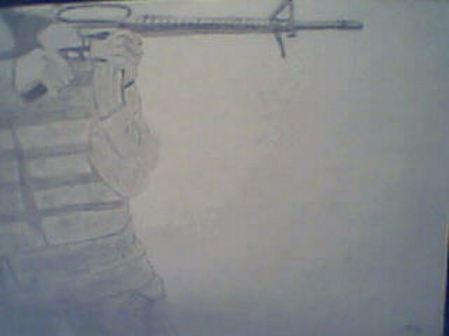 Рисунок под названием "Soldier" - Melody Anderson, Подлинное произведение искусства