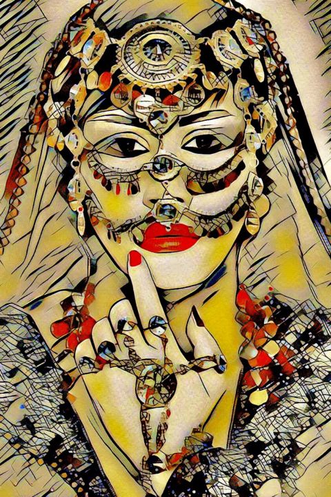 Painting titled "Zaha" by Mohamed Yasar, Original Artwork, Acrylic