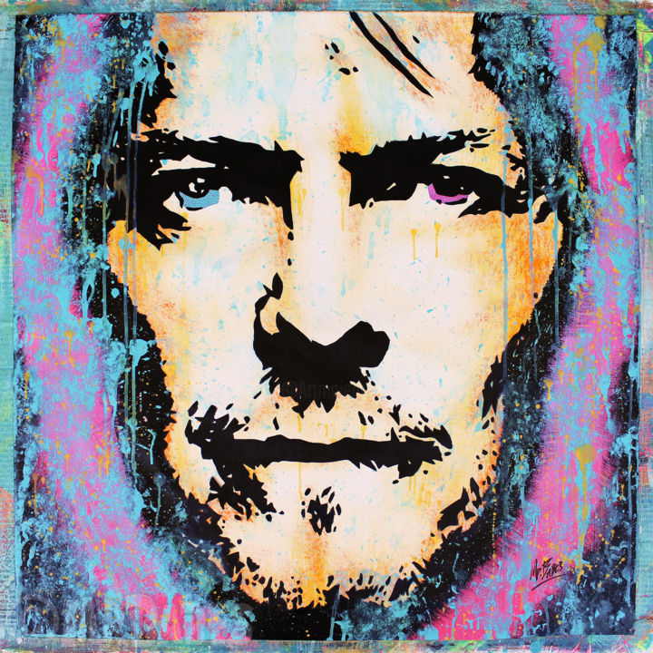 Painting titled "David Bowie" by Mr.Babes, Original Artwork, Acrylic