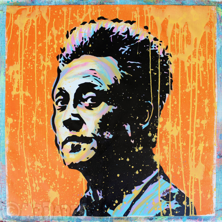 Painting titled "Christopher Walken" by Mr.Babes, Original Artwork, Acrylic