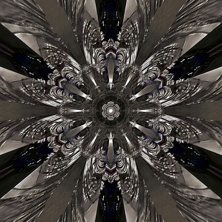 Digital Arts titled "Mechanical Mandala" by Mrn, Original Artwork, 2D Digital Work