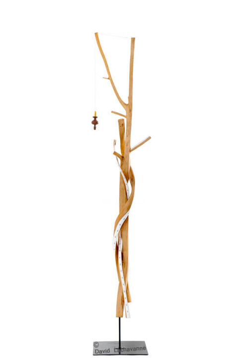 제목이 "Règle Végétale n°08"인 조형물 David Lachavanne로, 원작, 나무