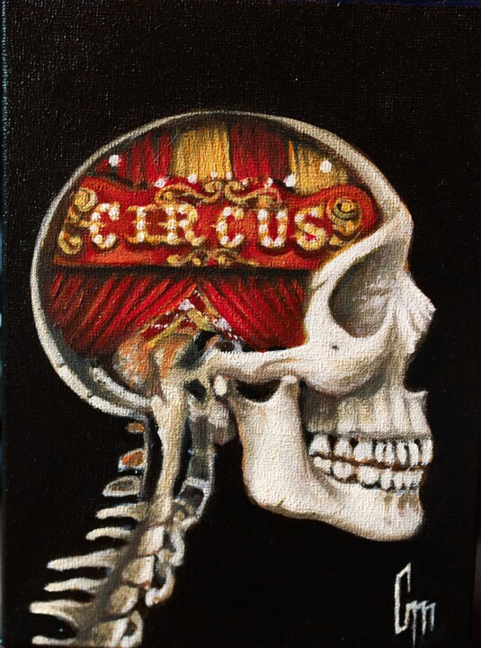 ""Arrête ton Cirque"" başlıklı Tablo Mrs Steamcloudy tarafından, Orijinal sanat, Akrilik Ahşap Sedye çerçevesi üzerine monte…