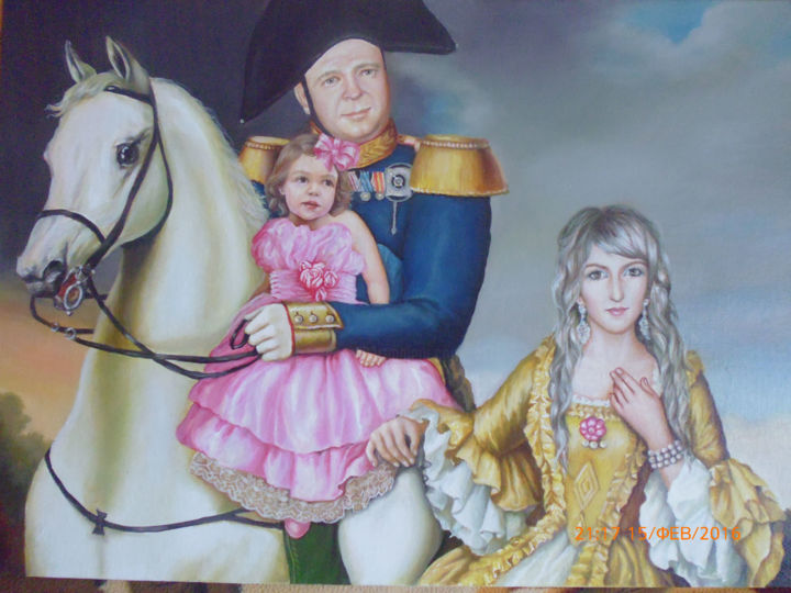 Картина под названием "император" - Елена Храмцова, Подлинное произведение искусства, Масло