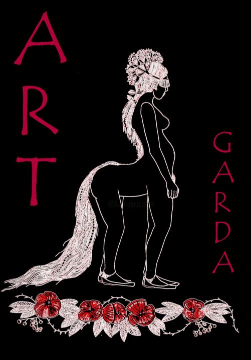 Dessin intitulée "art garda" par Daria Lisenko, Œuvre d'art originale