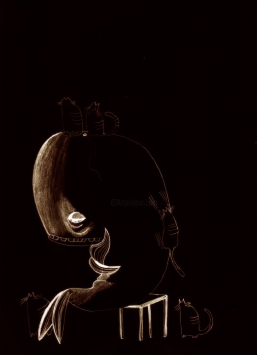 Rysunek zatytułowany „sad wale” autorstwa Daria Lisenko, Oryginalna praca