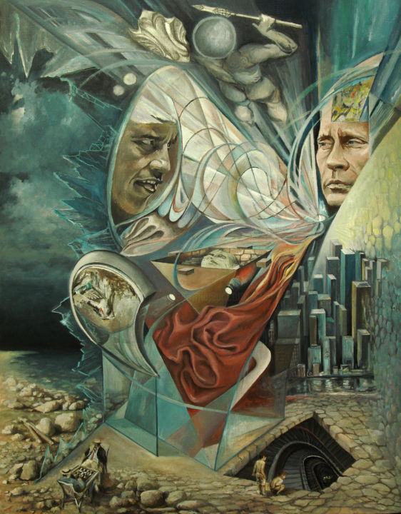 Peinture intitulée "BIG GAME OR SILENCE…" par Mike Satcher, Œuvre d'art originale, Huile