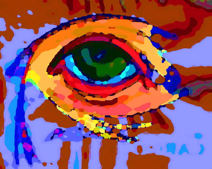 Digital Arts titled "eye that never die" by Mike Satcher, Original Artwork