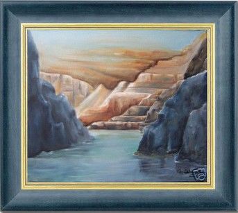 绘画 标题为“Le grand canyon” 由Martine Suzanne Calvayrac, 原创艺术品, 油