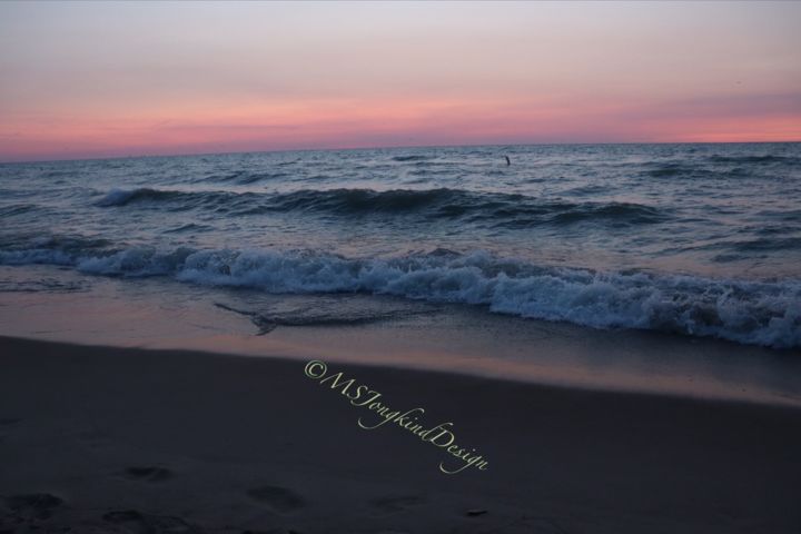 Fotografía titulada "Long Beach sunset #1" por Melissa Jongkind, Obra de arte original, Fotografía digital