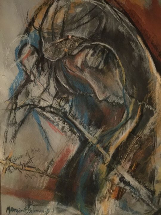 Drawing titled "Armor of God" by Margaret Solomon-Bird, Original Artwork, Pastel