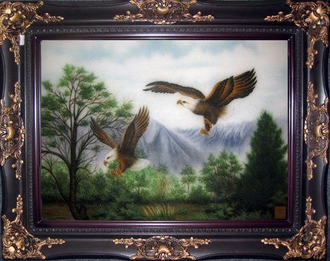 Pittura intitolato "eagle 04" da Anh Ngoc Le, Opera d'arte originale, Olio