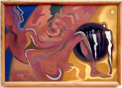 Painting titled "Untitled" by M.S.Vinod, Original Artwork