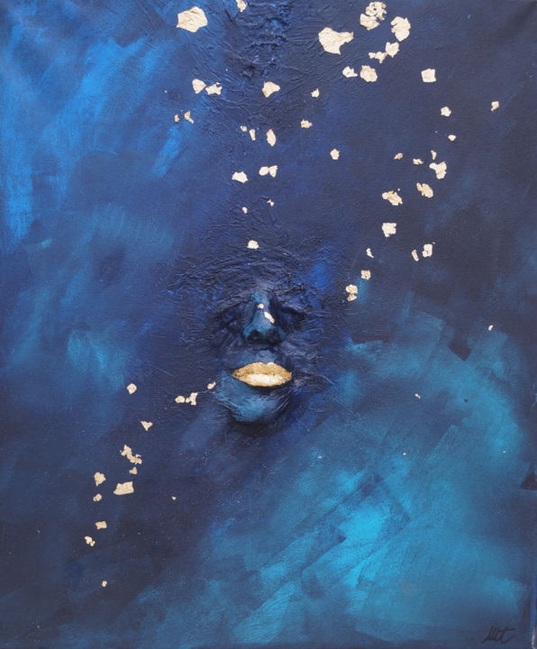 Peinture intitulée "Baiser étoilé" par Marine Tessier, Œuvre d'art originale, Acrylique