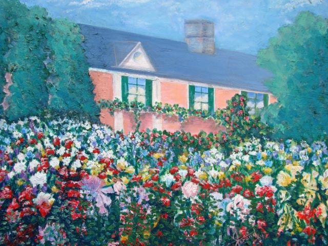 Peinture intitulée "Monet's House and G…" par Marie-Therese Forand, Œuvre d'art originale