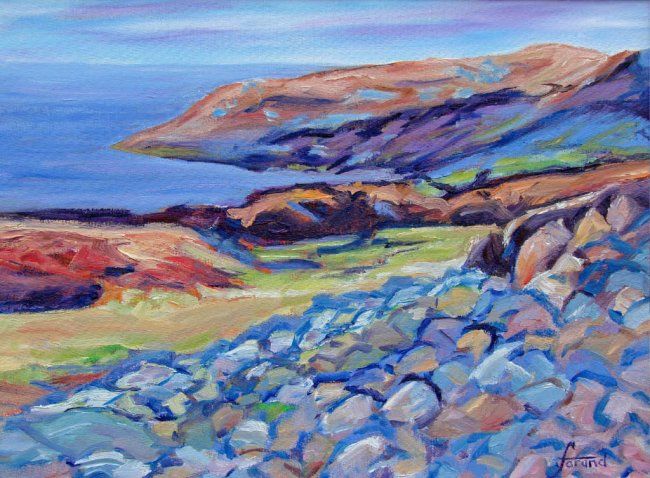 Painting titled "Acadia Sea Shore" by Marie-Therese Forand, Original Artwork