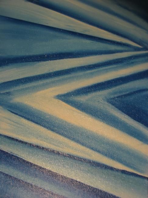Painting titled "Blue Abstract lands…" by Trine Meyer Vogsland, Original Artwork